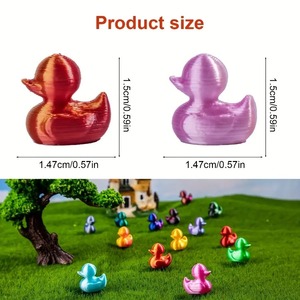 Mini Statue di Anatre 100 Pezzi Stampate in 3D in Resina con Gradiente di Colore Casuale, Decorazioni per Interni ed Esterni, Casa delle Fate, Regalo per le Feste - Product Image 6