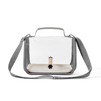 Sac de transport transparent pour oiseaux, cage de voyage pour perroquet, sac à oiseaux portable d'extérieur, sac en polyester ventilé à mailles