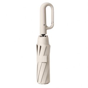 Parapluie d'affaires transparent en pongé, de haute qualité, à ouverture automatique, pliable en 3 sections, entièrement automatique, style coréen classique, imprimé - Product Image 3