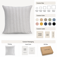 Housse de coussin confortable pour canapé de salon en coton doux