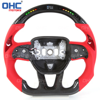 Volant de course personnalisé avec LED pour SRT Dodge SRT Charger Challenger, volant en fibre de carbone, moteurs OHC