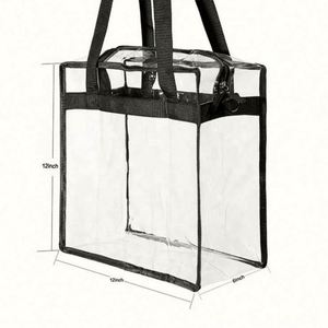 Pochette de maquillage transparente élégante pour femmes, logo personnalisé, trousse de toilette en PVC transparent avec fermeture éclair - Product Image 4