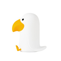 Lampe de chevet portable en silicone tactile pour enfants, décoration de chambre d'enfant, mignonne, moelleuse, à intensité variable, toucan, petite lampe LED USB, blanc chaud