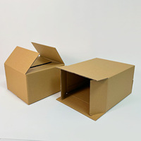 Boîte en carton ondulé carrée à trois couches, emballage logistique, boîte en carton estampée pour cadeaux, emballage express, vente en gros