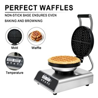 Machine à gaufres professionnelle durable FY-27F-D, version numérique intelligente pour gaufres individuelles, équipement de snack populaire sur internet