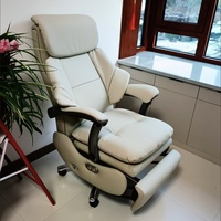 Fauteuils de bureau exécutifs modernes en cuir électrique avec repose-pieds, chaises d'ordinateur haut de gamme pour entreprises, accoudoirs articulés, fonction massage