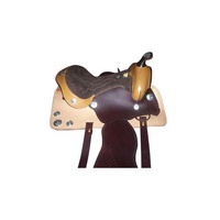 Selle Western pour cheval en cuir véritable avec arceau en bois et plastique, tailles personnalisées, qualité supérieure
