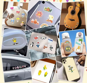 100 autocollants adhésifs colorés de haute qualité, imperméables, motifs de dessins animés, couleurs chromatiques, impression offset, PVC, pour voiture, artisanat, bougie, cadre <span class=keywords><strong>photo</strong></span> - Product Image 3
