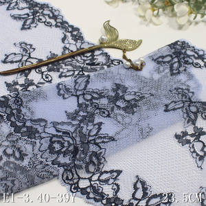 Tela de encaje elástico de biocolor, encaje elástico por yarda, cinta de flores para costura de lencería y prendas de vestir - Product Image 4