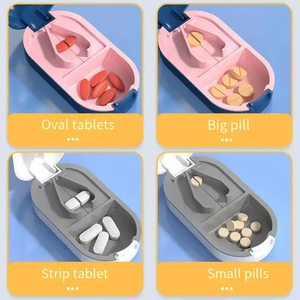 Boîte à médicaments portable en gros, kit de voyage scellé, boîte de rangement pour pilules avec coupe-pilules, mini-coupe-pilules japonais - Product Image 6