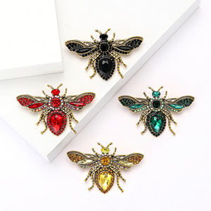 Fashion Alloy Gold Plated Customized Rhinestone Bee Brooch Women's <b>Wedding</b> Engagement Gift Party Crystal Pin <b>Accessory</b> - Product Image 1