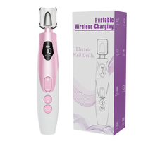 Ponceuse à ongles électrique sans fil à faible bruit avec écran LED, kit de lime à ongles USB pour manucure, pédicure et élimination des peaux mortes