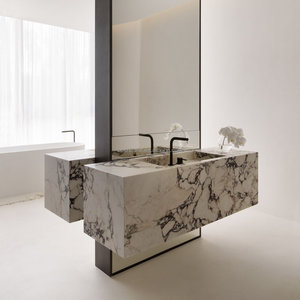 Plan <span class=keywords><strong>de</strong></span> toilette <span class=keywords><strong>de</strong></span> luxe en marbre bleu sodalite intégré pour projets hôteliers haut <span class=keywords><strong>de</strong></span> gamme - Product Image 2