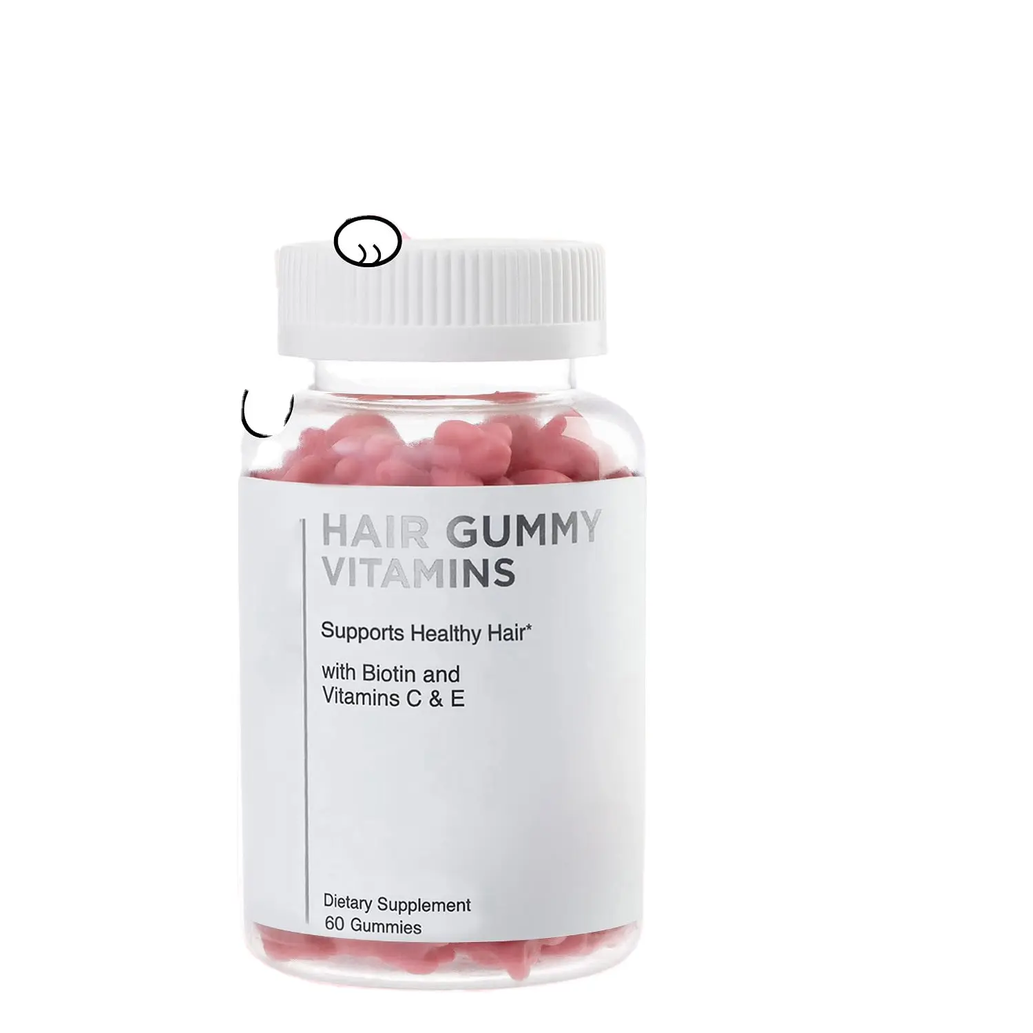 Hot Selling Hair Vitamin Gummies with Biotin and Vitamins C D for , Skin Nails Dietary Supplement Improves