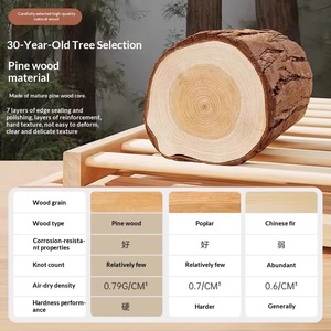 Estantería de Madera Maciza, Estante de Almacenamiento, Diseño de Piso o Pared, para Uso en el Hogar, Sala de Estar, Dormitorio, Librería Moderna Minimalista - Product Image 4