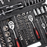 Ensemble de 171 outils à douilles de 1/4 ", 3/8 " et 1/2 " avec poignée à cliquet 3 couleurs pour mécaniciens professionnels