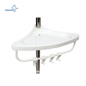 <span class=keywords><strong>Étagère</strong></span> de douche d'angle <span class=keywords><strong>télescopique</strong></span> pour salle de bain, support de douche à 4 niveaux en plastique, porte-savon - Product Image 4