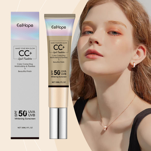 EELHOE nuevo llega <span class=keywords><strong>CC</strong></span> ilumina la piel impermeable protector solar cojín <span class=keywords><strong>CC</strong></span> crema blanqueamiento de larga duración belleza <span class=keywords><strong>CC</strong></span> crema cuidado facial - Product Image 1