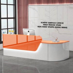 Modern Luxury Commercial Adjustable Height Panel Design Reception <b>Desk</b> in Wood for Hotels Malls Workshops-Directly From Factory - Product Image 5