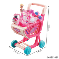 Ensembles de poupées de mode pour enfants, chariot de courses en plastique pour filles, trousse de maquillage, jouets pour filles