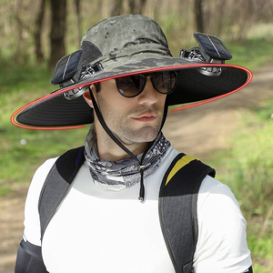 Sombrero de Sol con Ventilador Solar de Ala Ancha para Hombre, para Verano, Aire Libre, Senderismo, Pesca, con Carga USB y Ventilador Solar - Product Image 6