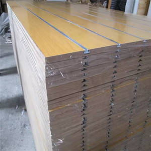 Hiện đại Sản xuất nhôm chèn <span class=keywords><strong>MDF</strong></span> <span class=keywords><strong>Board</strong></span> slatwall Panel cho siêu thị hiển thị - Product Image 6