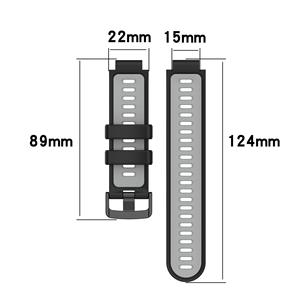 <span class=keywords><strong>Correa</strong></span> de Reloj de Silicona Suave de Doble Color de Liberación Rápida de 22 mm para Garmin <span class=keywords><strong>Forerunner</strong></span> 735XT 220 230 <span class=keywords><strong>235</strong></span> 620 630 - Product Image 4