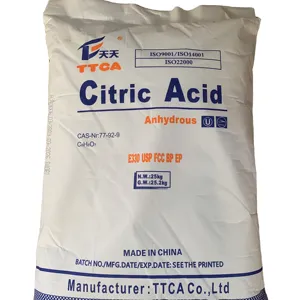 Alta calidad CAS 77-92-9 Ácido cítrico anhidro en stock Ácido cítrico para aditivos alimentarios