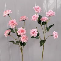 Groothandel Bulk 6-koppige kleine kunstmatige rozen Bloemstukken Materiaal voor evenementen en verjaardagsparty decoratie