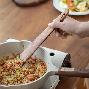 Spatola in Legno di Teak per <span class=keywords><strong>Cucina</strong></span>, Piccola, per Girare, Servire, Raschiare e Cucinare, con Manico Piatto - Product Image 6