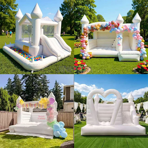 Château gonflable miniature personnalisé 4*2.5 blanc pour mariage, en PVC, capacité 100-500 kg, utilisation intérieure pour aires <span class=keywords><strong>de</strong></span> <span class=keywords><strong>jeux</strong></span> - Product Image 6