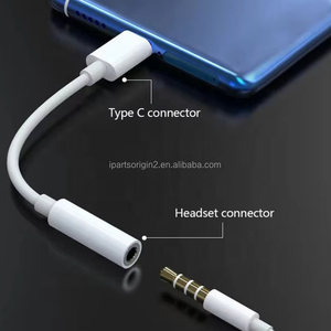 Type-c à 3.5mm femelle adaptateur numérique casque audio usb c à 3.5 câble jack pour samsung - Product Image 2