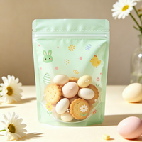 Sachet Doypack Personnalisé de Qualité Alimentaire avec Fermeture Éclair, Motif Pâques Adorable, pour Bonbons et Chocolats
