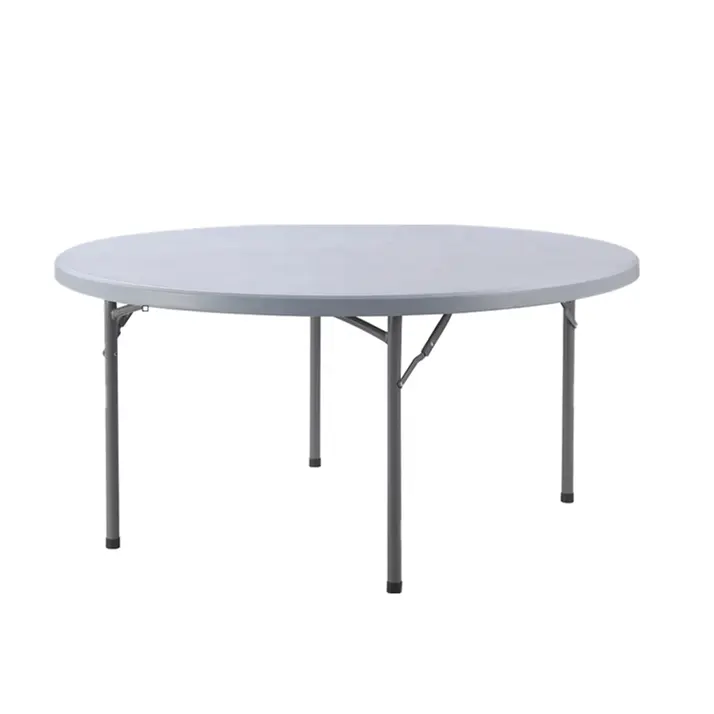 Table en plastique de jambes pliables/table de forme ronde de deux mètres pour le banquet/table ronde de la plus grande taille de 200*74cm pour l'usage de pique-nique de partie