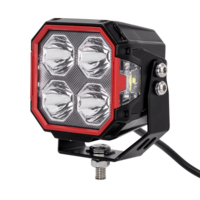 Mini projecteur LED carré 3 faces 40W, multicolore, DRL, éclairage latéral pour tout-terrain, SUV, camion, bateau, 4x4