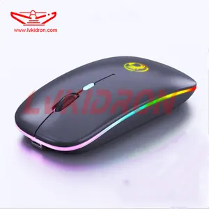 Beautiful streamlined appearance E-1300 Wireless PC Computer mouse Laptop Mouse Rechargeable Mute Luminous For Wireless Mouse