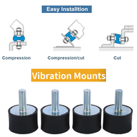Isolateurs anti-vibration M8 Amortisseurs Goujons en caoutchouc Supports cylindriques Caoutchouc haute performance Silent Block Vibration