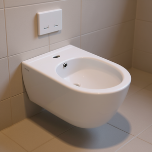 Bidé suspendido Greta de 57 cm, blanco, con dispensador de agua - Product Image 2