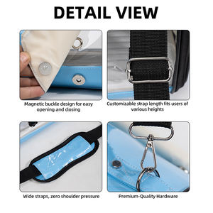 Sac de transport pour oiseaux léger et respirant, <span class=keywords><strong>cage</strong></span> à perroquet avec support en bois amovible, bâton et longue bandoulière - Product Image 3