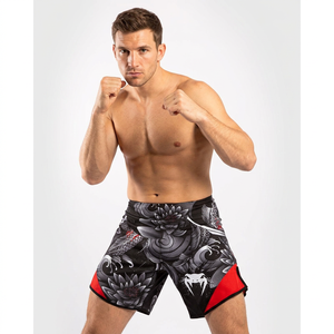 กางเกง MMA ชาย สีดำ พิมพ์ลาย ทรงปกติ ระบายเหงื่อได้ดี แห้งเร็ว ระบายอากาศได้ดี เป็นมิตรกับสิ่งแวดล้อม คุณภาพพรีเมียม ไร้ตะเข็บ น้ำหนัก 180 กรัม - Product Image 2