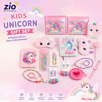NOUVEAU Coffret cadeau licorne pour enfants Coffret cadeau d'anniversaire pour filles Coffret de papeterie mignon Accessoires de bijoux pour enfants