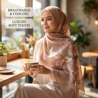 Nouveau Foulard Léger et Respirant 110*110cm 2026 – 12 Couleurs Disponibles, Personnalisation Possible, Faible MOQ, Imprimé Floral