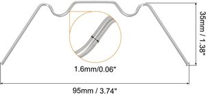 Lot de 50 pièces pour réparation de serre, comprenant 25 clips de fixation de panneaux de type W de 95 mm et 25 clips de fixation de panneaux de type Z, clips de vitrage de serre en acier inoxydable - Product Image 2