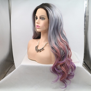 Mèches professionnelles courtes 24 pouces cheveux synthétiques crépus Curl perruques pour les femmes noires cheveux courts Non dentelle synthétique perruque Monofilament - Product Image 4
