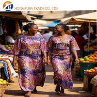 Kain Organza Batik Afrika 100% Katun Baru Anti-Pil untuk Pakaian Bayi/Laki-laki/Perempuan Pria Wanita