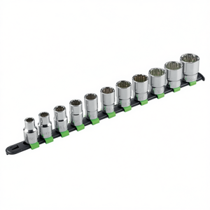 Jeu de douilles 625IN S11, 10 pièces, métrique, en acier au chrome-vanadium, kit d'outils de réparation automobile - Product Image 2