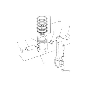 Segments de piston pour moteur de chariot élévateur Daewoo Doosan D50 D60 D70, pièces de rechange diesel neuves - Product Image 3