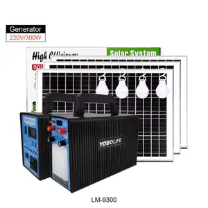 300W 220V Whole Set LiFePO4 Portable Power Station Charge With Solar Panel Solar Generator Free Shipping To Forwarder