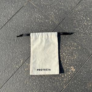 Wholesale 100% Organic Cotton Dust <b>Pouch</b> Natural Color Cotton <b>Drawstring</b> Bag with Black Ribbon - Product Image 3