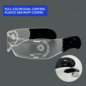Lunettes technologiques lumineuses en forme de bouclier, LED multicolores clignotantes, accessoires pour fêtes, discothèques et festivals de musique - Product Image 5